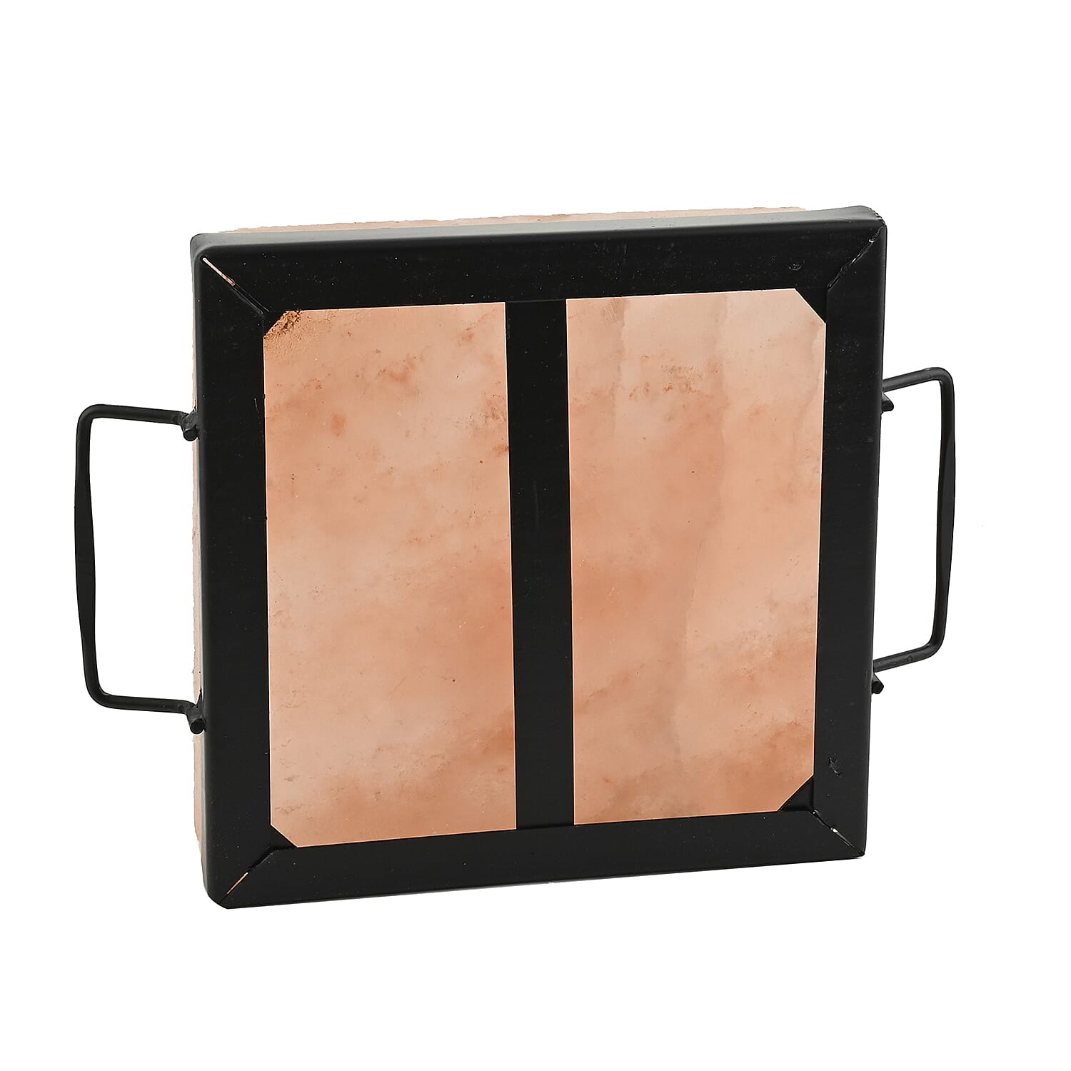 Himalayan Salt Square Shape Plate with Metal Holder - 5.9 KG