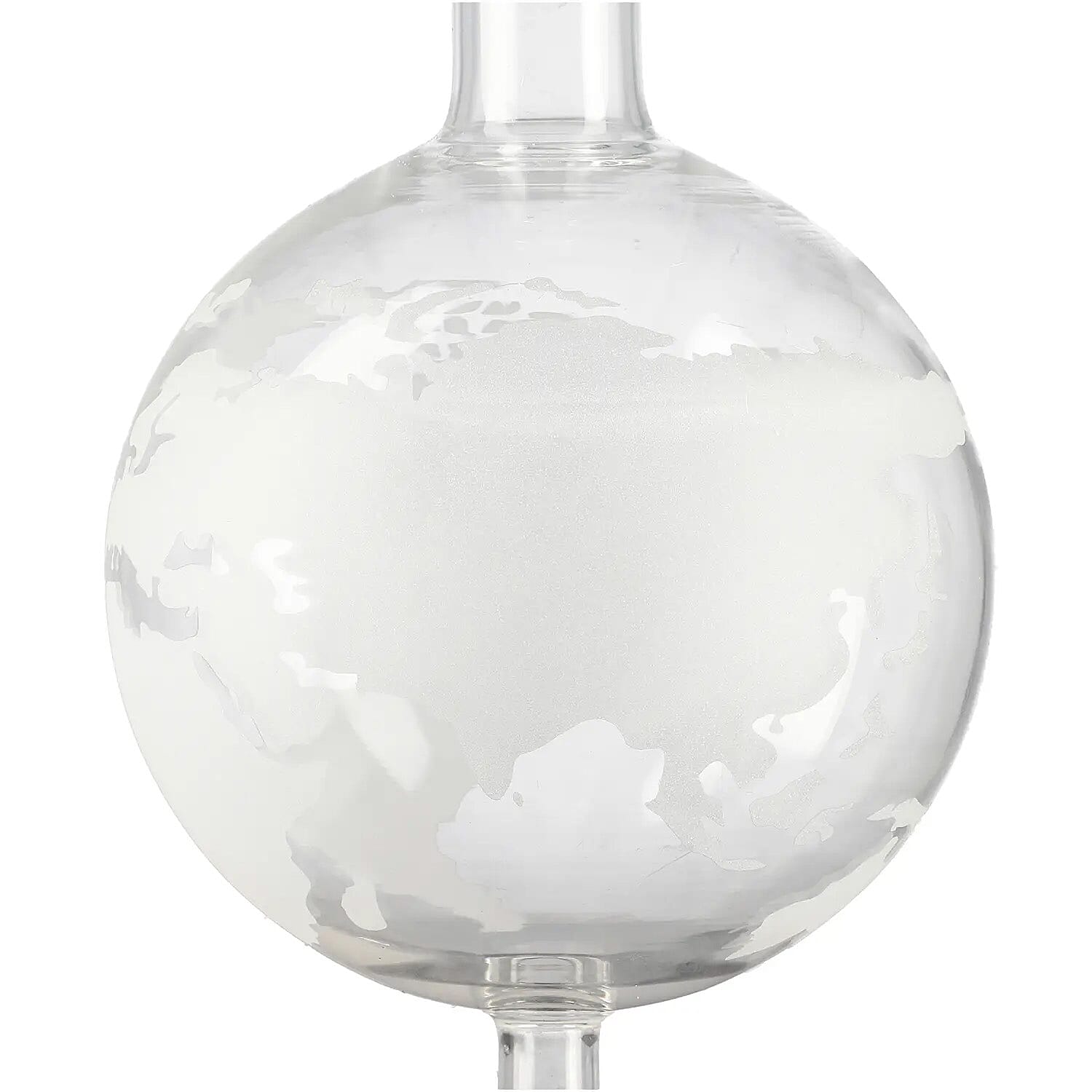 Drinkware Glass Globe Decanter Set with Wooden stand and 2 Whisky Glasses for Liquor, Ideal Bar Decor Gift