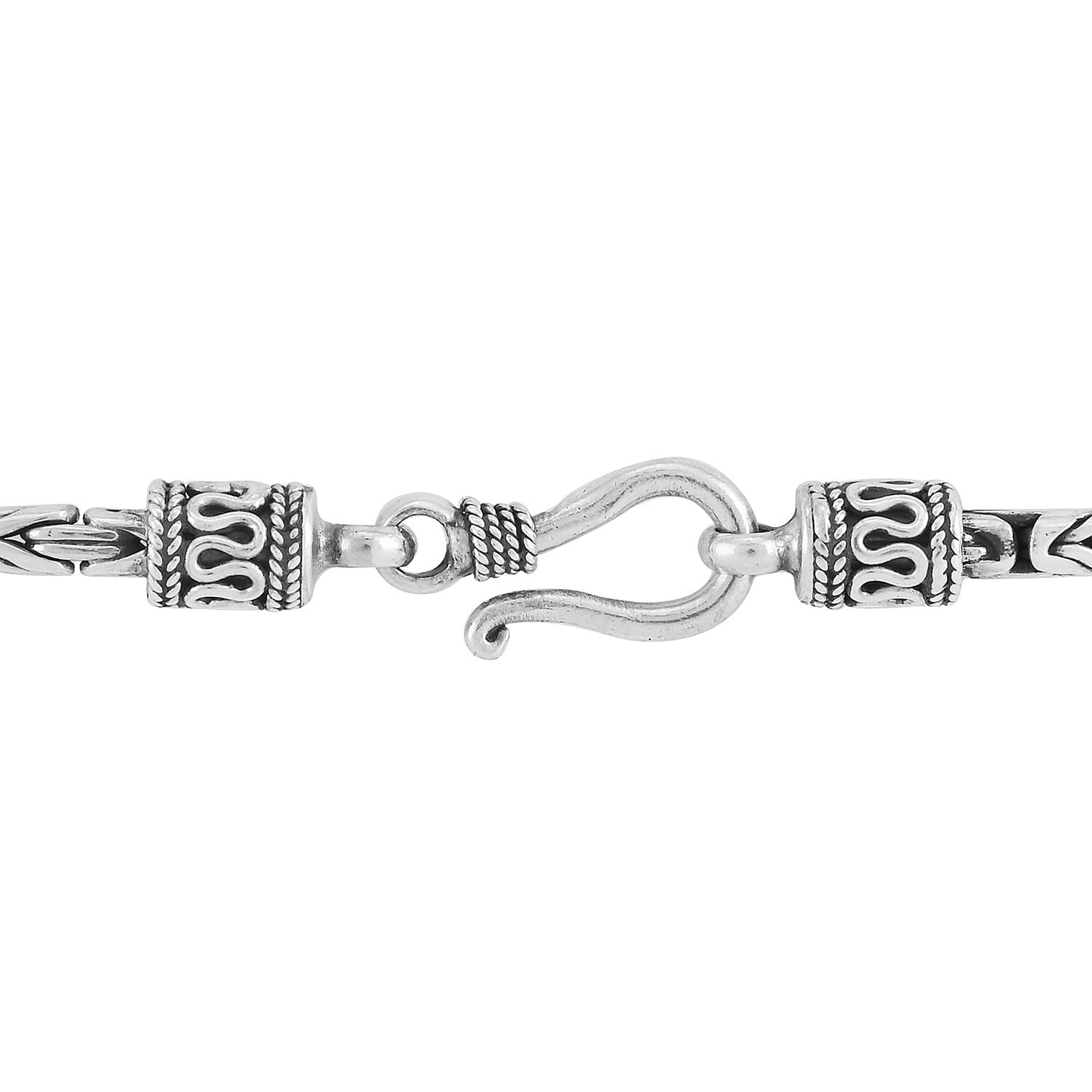 Bali Legacy Rhodium Over Sterling Silver Borobudur Necklace 18 Inches 21.1 Grams