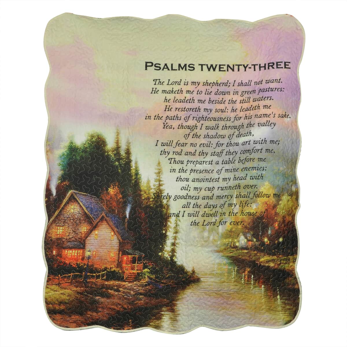 Inspirational Throw - Psalms 23 The Lord is my Shepard (50"x60") image number 0