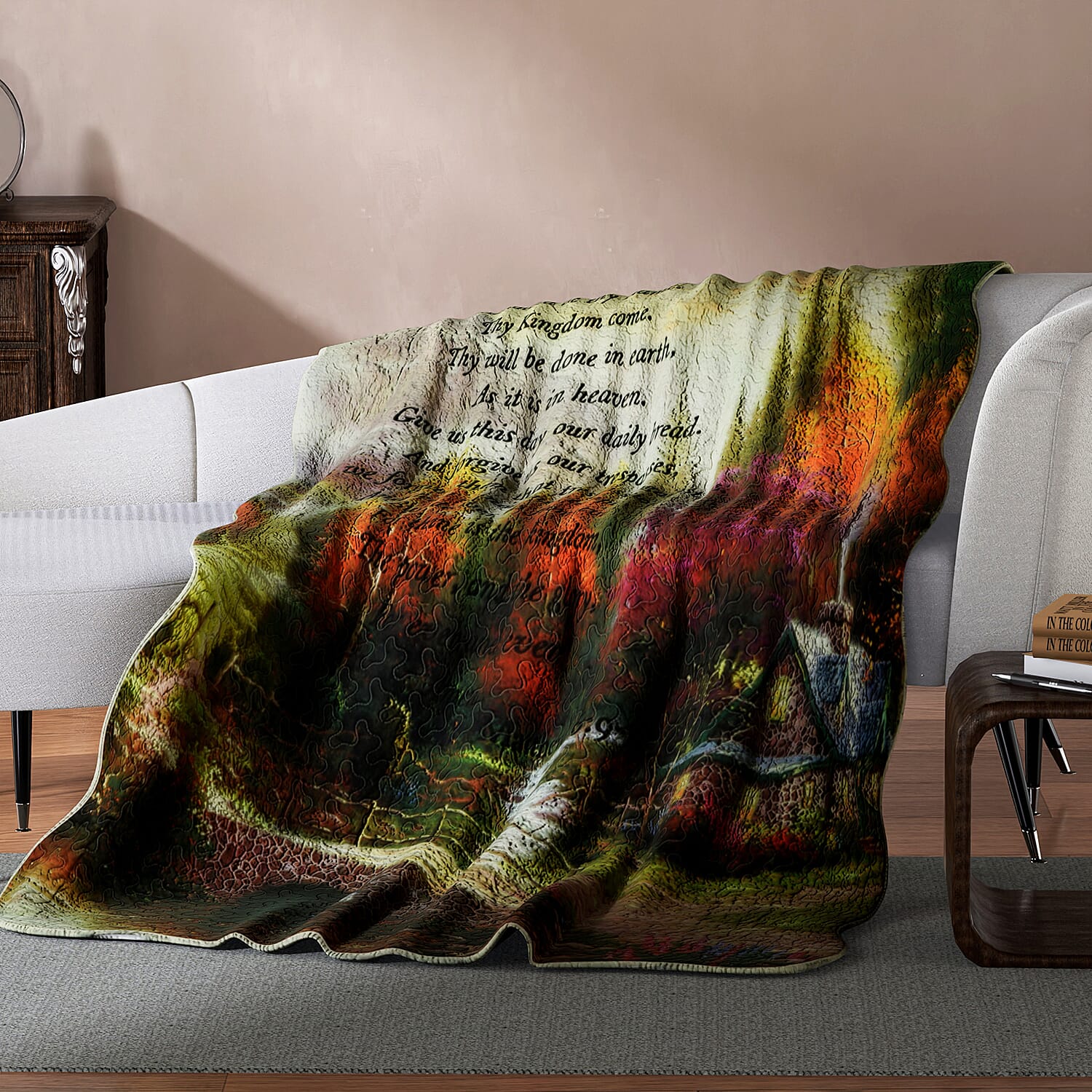 Inspirational Quotes Bed Throw Quilt Blankets - The Lord's Prayer