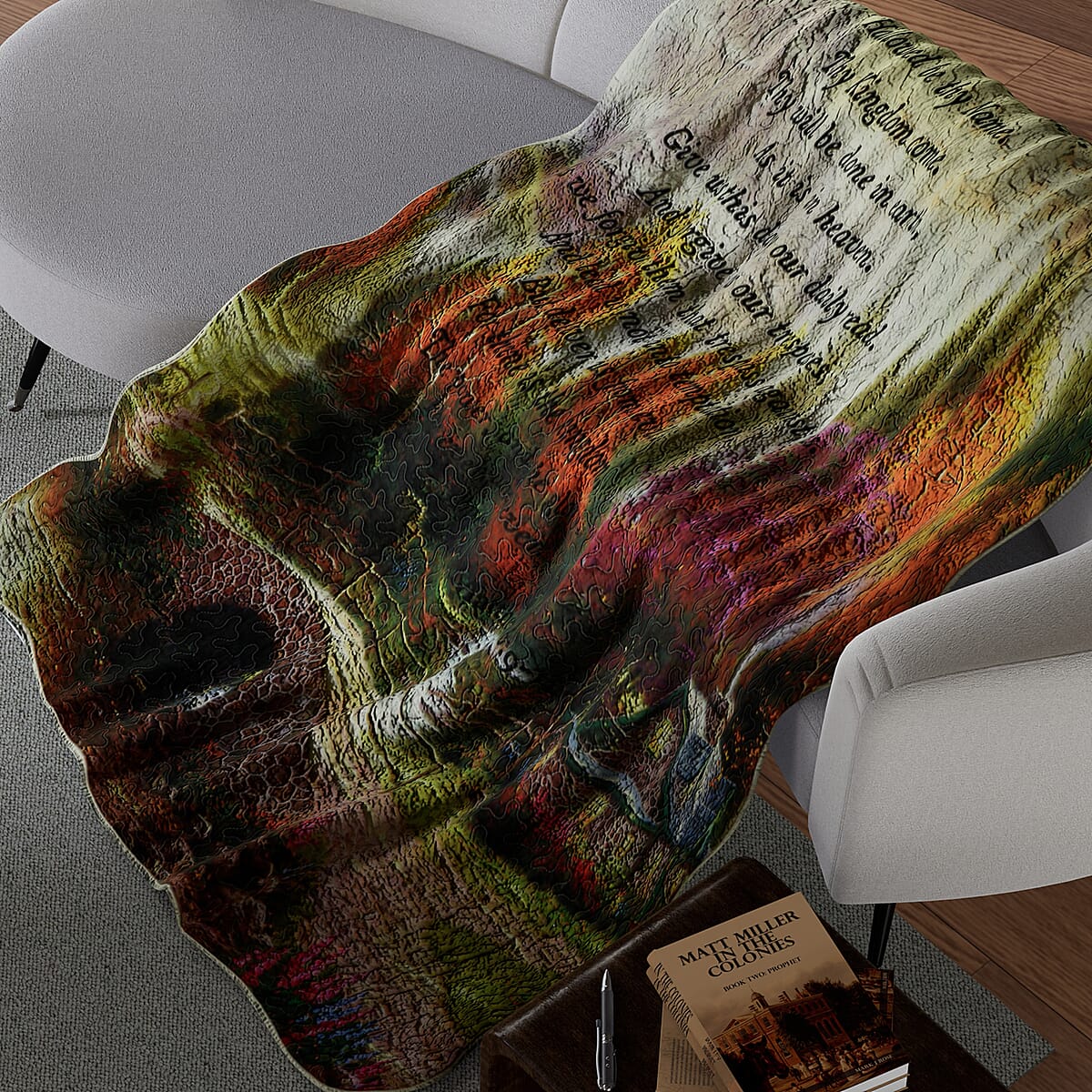 Inspirational Quotes Bed Throw Quilt Blankets - The Lord's Prayer image number 3