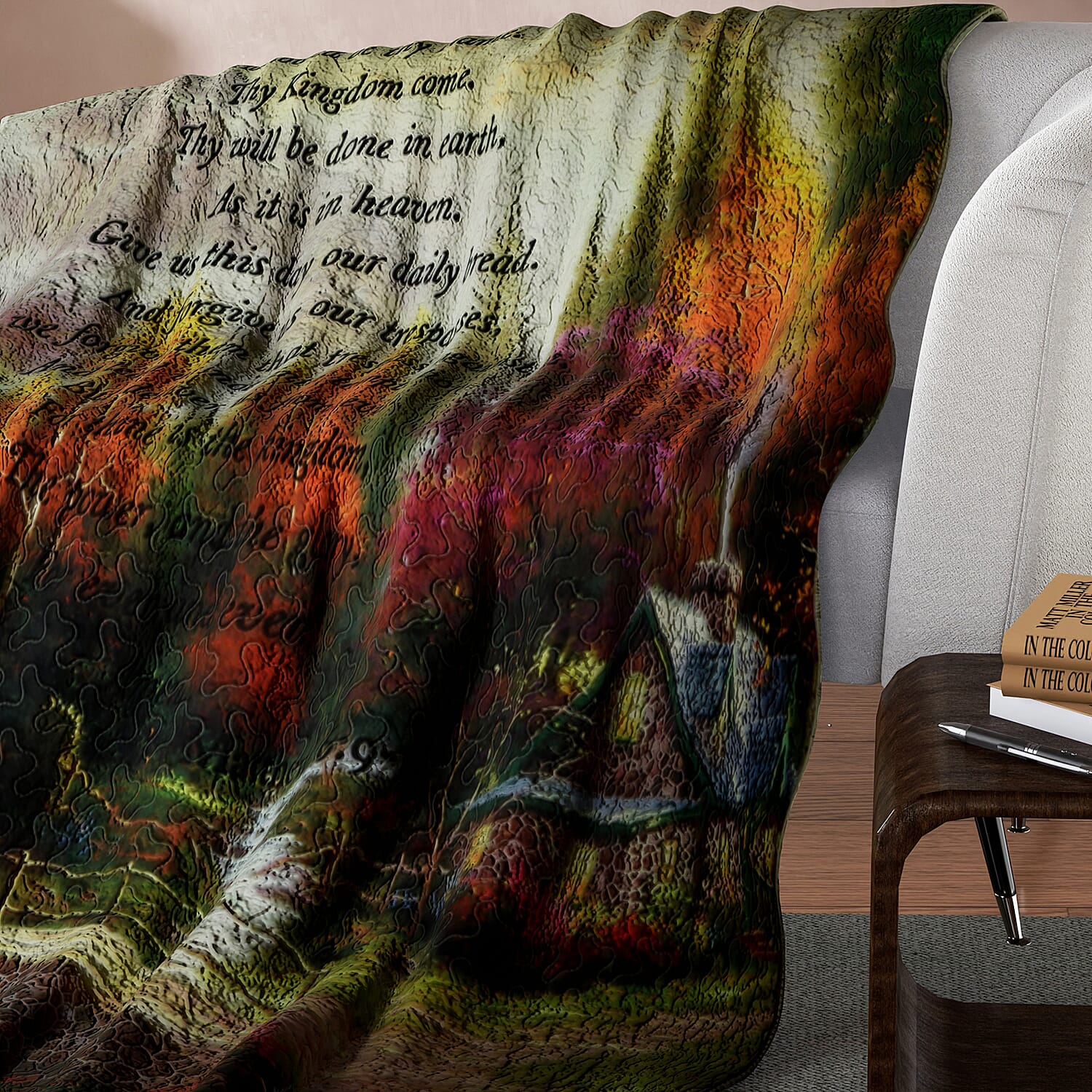 Inspirational Quotes Bed Throw Quilt Blankets - The Lord's Prayer
