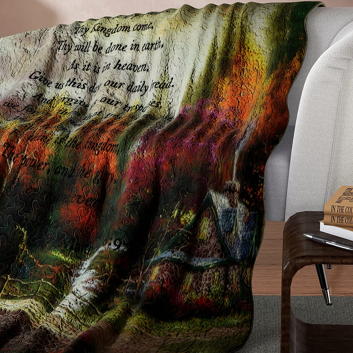 Inspirational Quotes Bed Throw Quilt Blankets - The Lord's Prayer image number 4