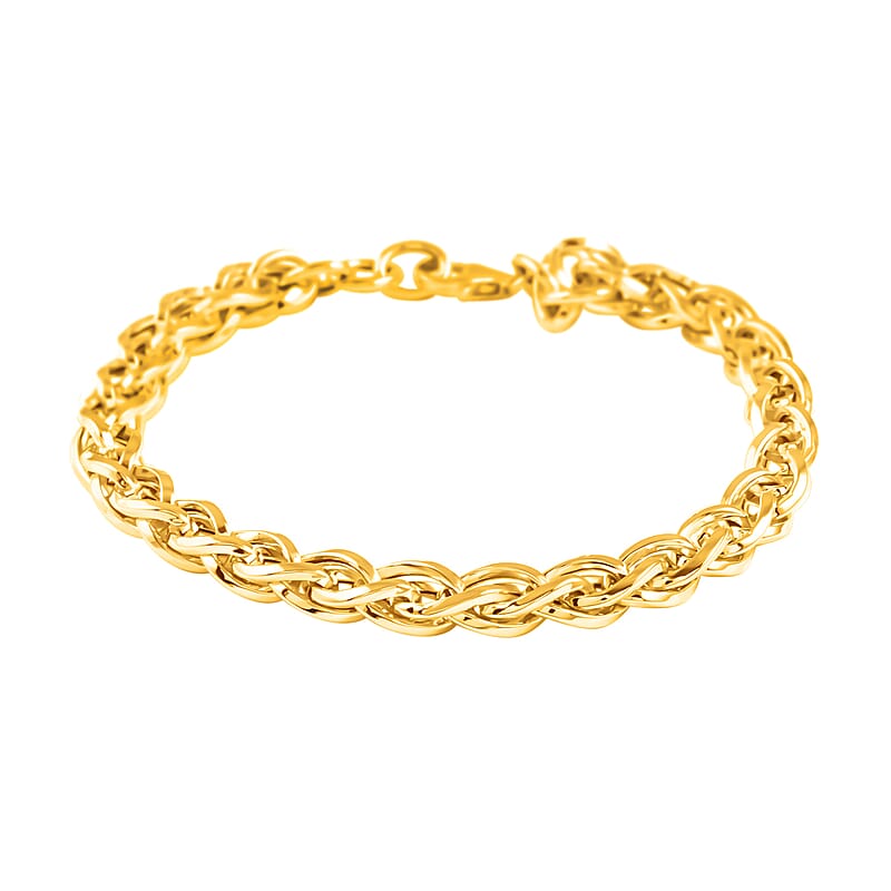 10K Yellow Gold Spiga Chain Bracelet, Gold Chain, Gold Bracelet, Wedding Gifts