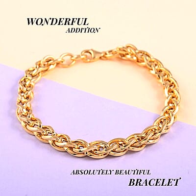 10K Yellow Gold Spiga Chain Bracelet, Gold Chain, Gold Bracelet, Wedding Gifts