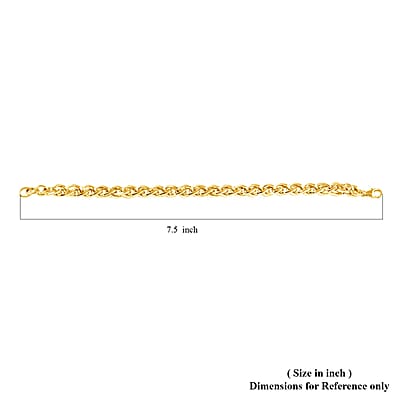 10K Yellow Gold Spiga Chain Bracelet, Gold Chain, Gold Bracelet, Wedding Gifts