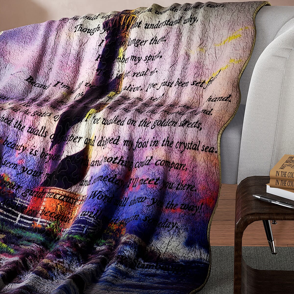 Inspirational Quotes Bed Throw Quilt Blankets - If You Could See Me Now image number 3