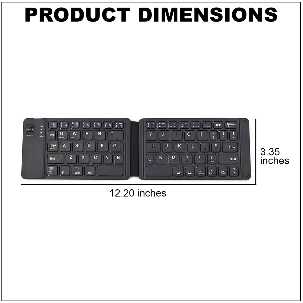 Black Foldable Bluetooth Standard-size Keyboard image number 3