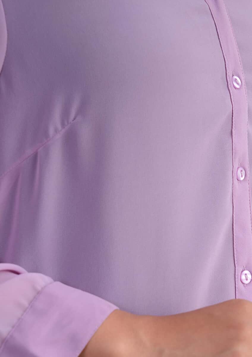 Tamsy Purple Long Shirt Top - M image number 3