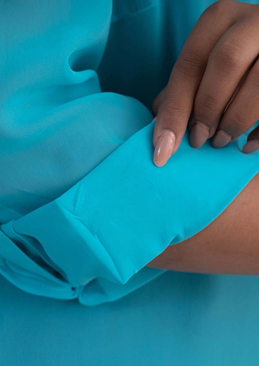 Tamsy Sky Blue Long Shirt Top - M image number 4