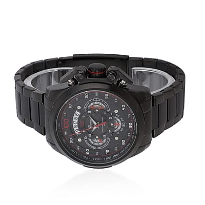Genoa Multifunction Quartz Movement Watch with Stainless Steel Strap and Back