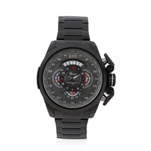 Genoa Multifunction Quartz Movement Watch with Stainless Steel Strap and Back