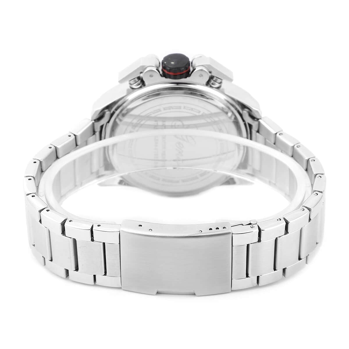 Genoa Multifunction Quartz Movement Watch with Stainless Steel Strap and Back image number 6