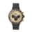 Genoa Multi-Functional Quartz Movement Watch with Golden Dial & ION Plated Black Stainless Steel Strap (44 mm)