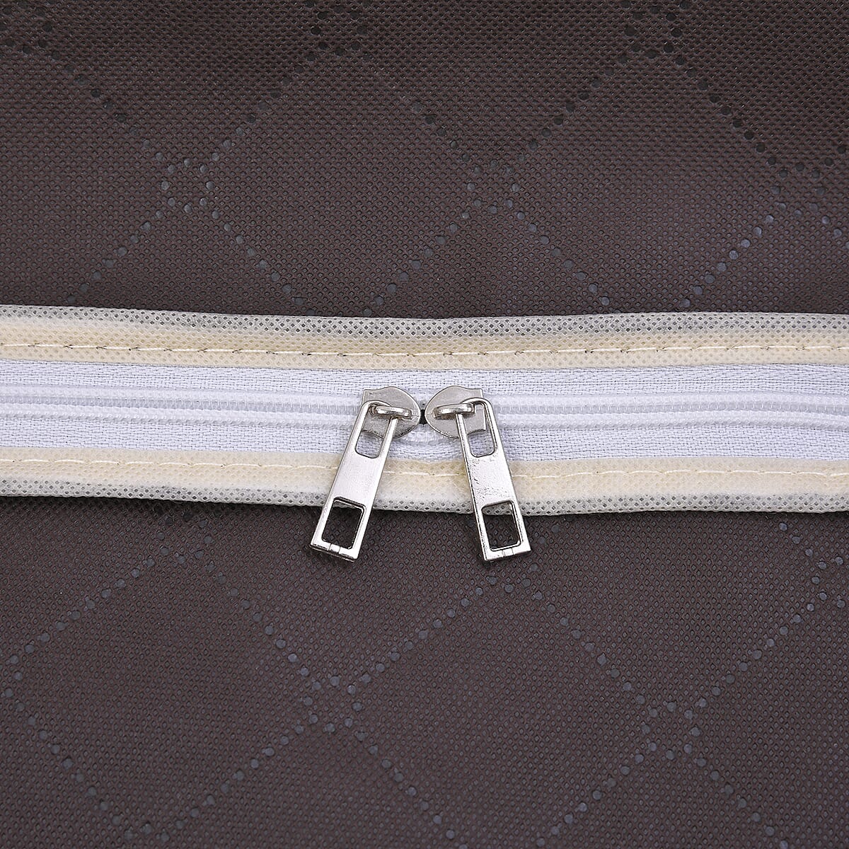 Set of 2 Brown Non Woven Fabric Storage Bag with Clear Window image number 6