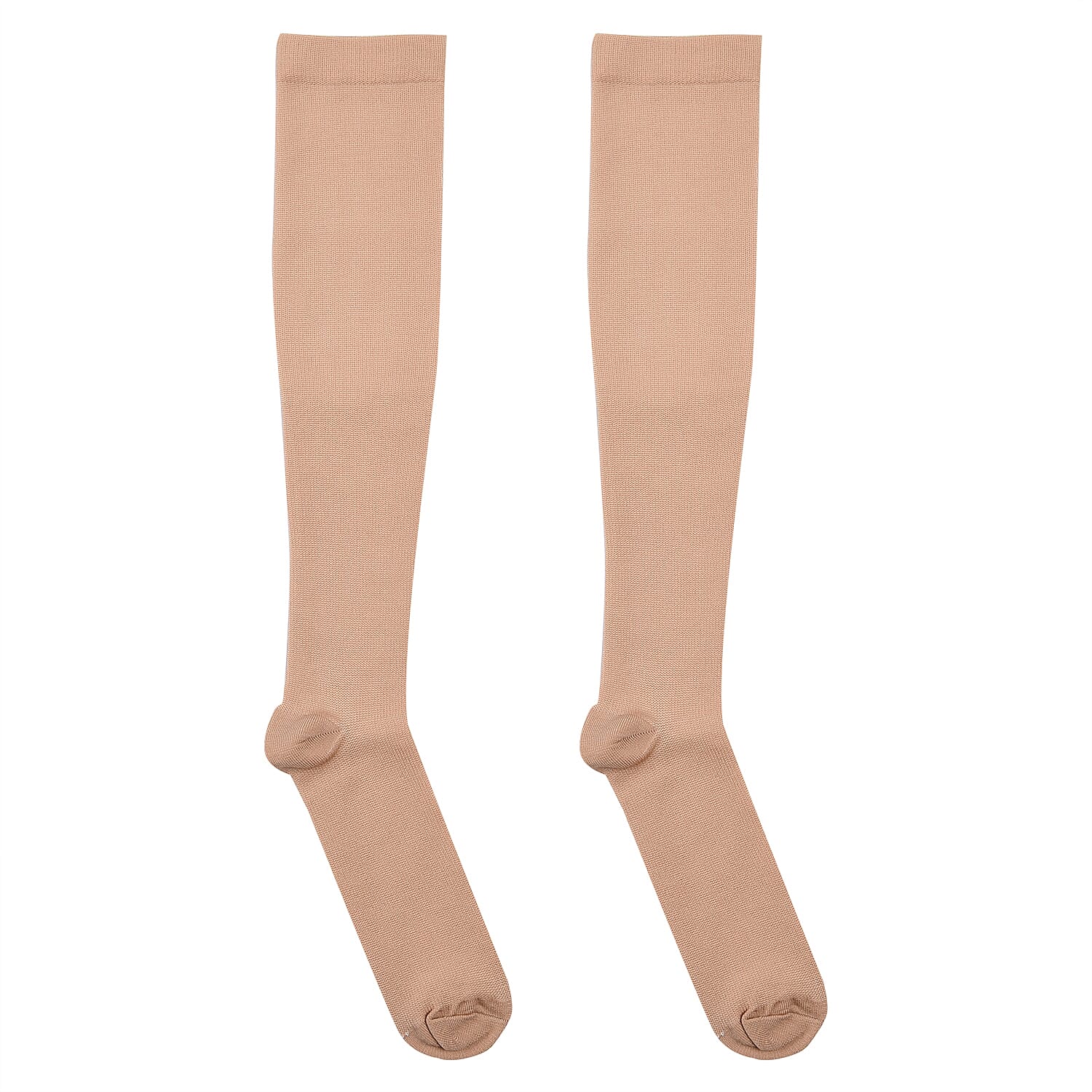 Set of 4 Pairs Knee Length Copper Infused Compression Socks - Classic Multi Color (L/XL)