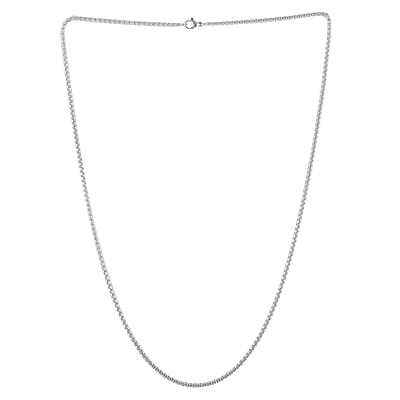 Box Chain Necklace in Stainless Steel (24 Inches) 14 Grams