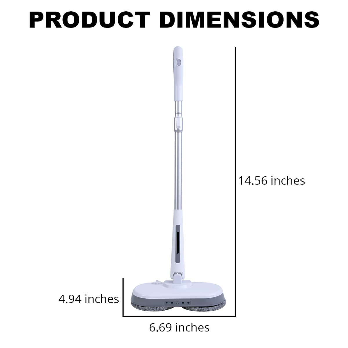 Homesmart White and Gray Cordless Electric Spin Mop with 280ml Water Tank and Built-in 4 LED Light image number 3