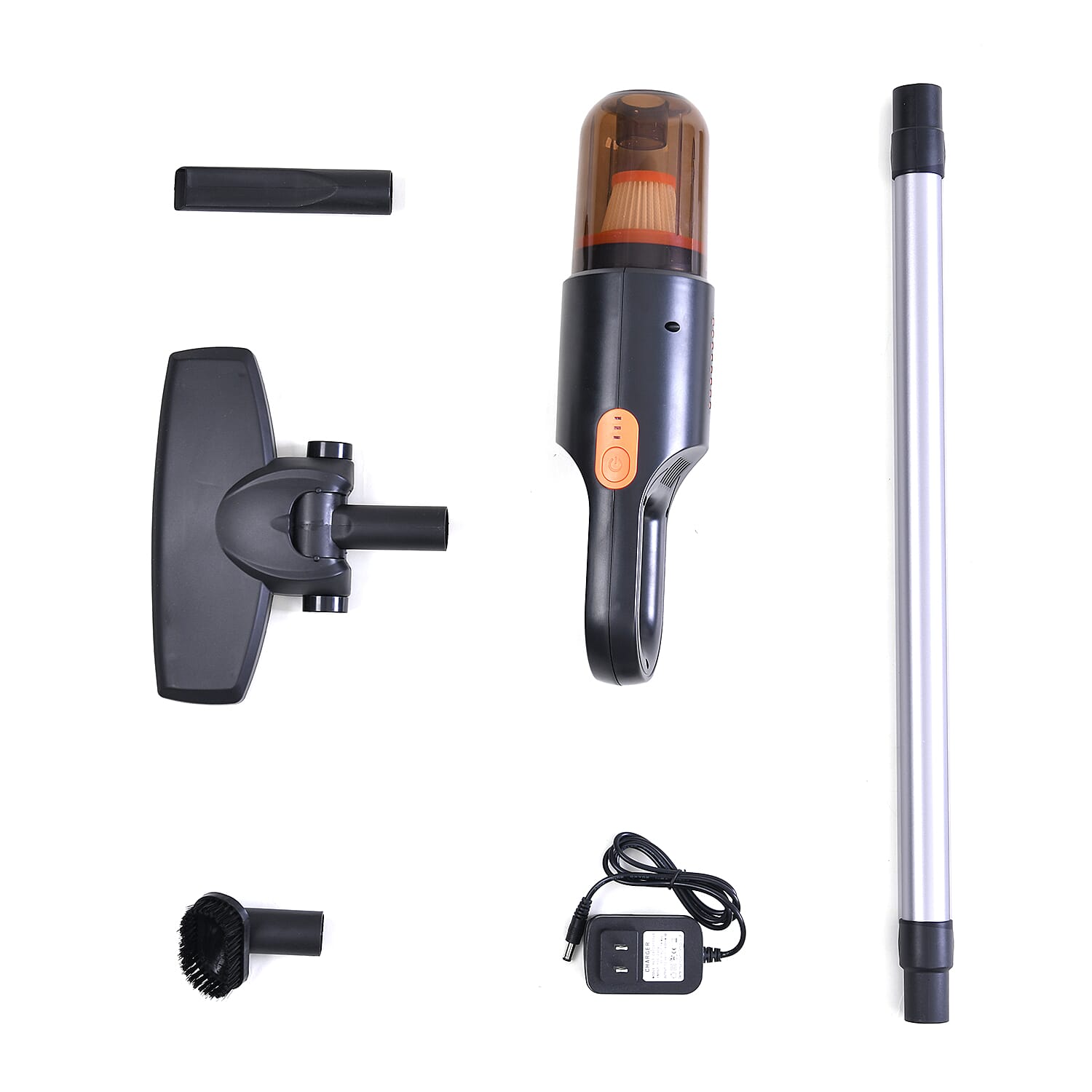Homesmart Black Handheld Cordless Vacuum Cleaner (6000mAh,75W) (Accessories: Brush, Suction Nozzle, Floor Brush, Floor Rod)