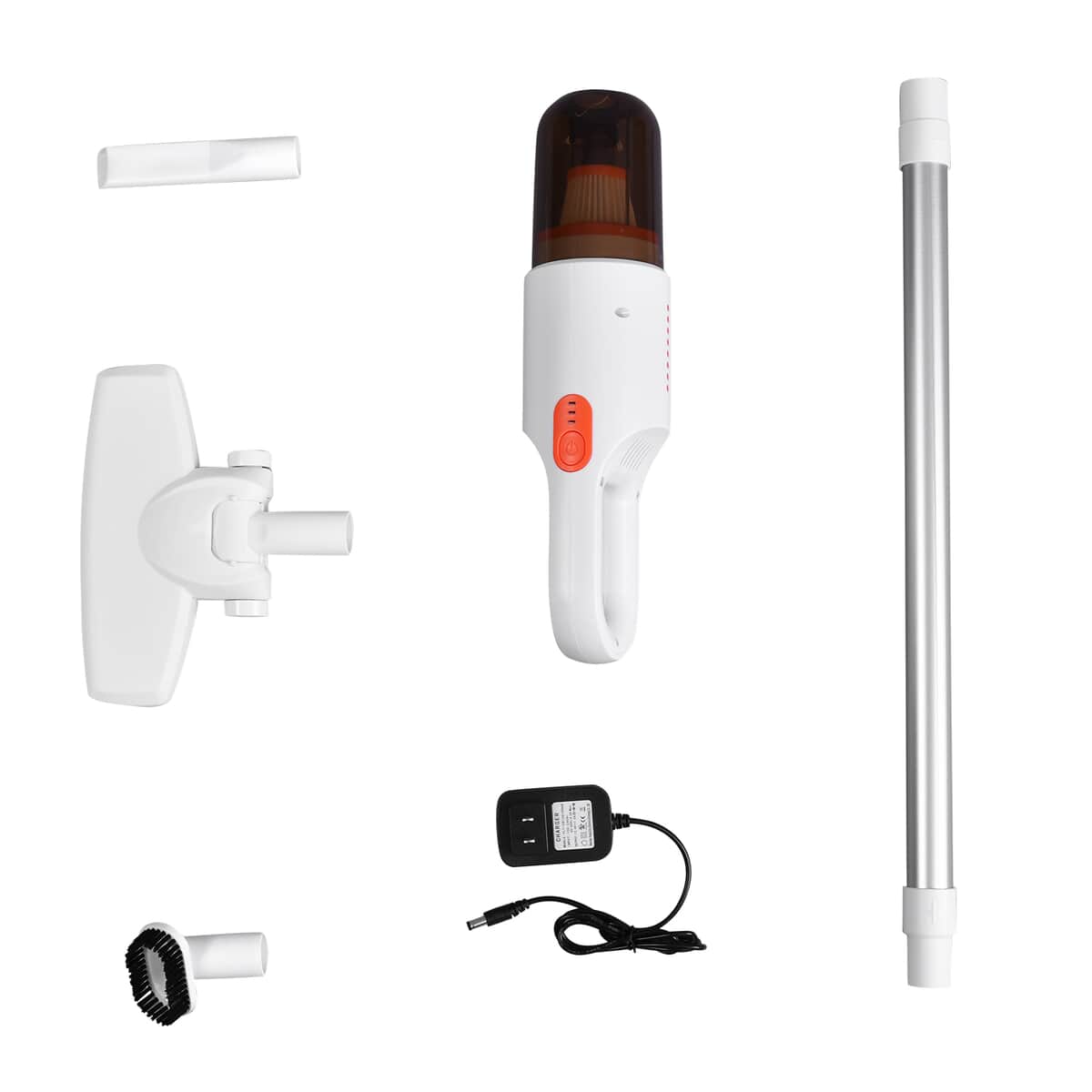 Homesmart White Handheld Cordless Vacuum Cleaner (6000mAh,75W) (Accessories: Brush, Suction Nozzle, Floor Brush, Floor Rod) image number 6