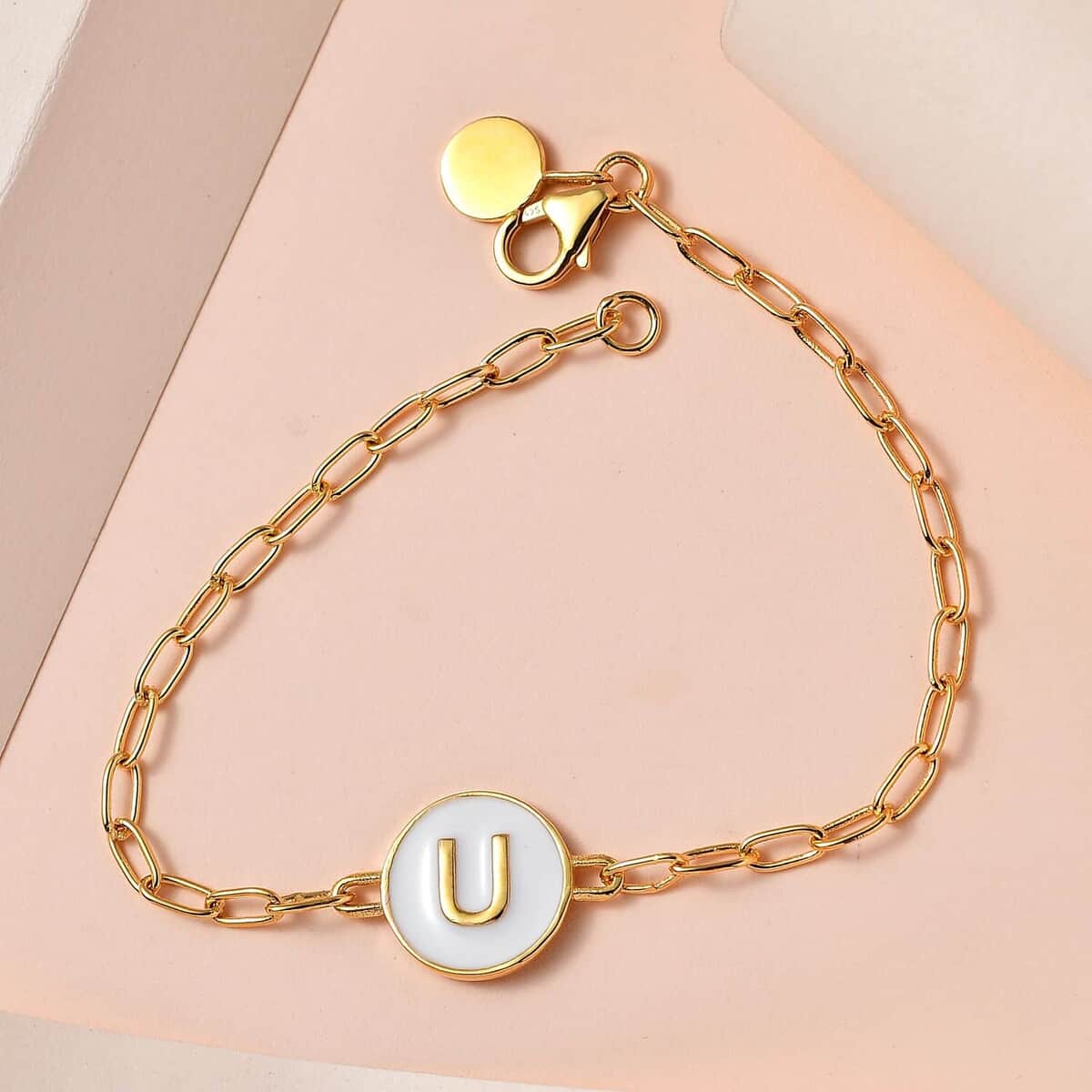 Personalized Rose Gold Clasp Filigree Monogram Initials Bracelet –