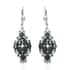 Teal Grandidierite and Zircon Lever Back Earrings in Platinum Over Sterling Silver 3.60 ctw image number 0