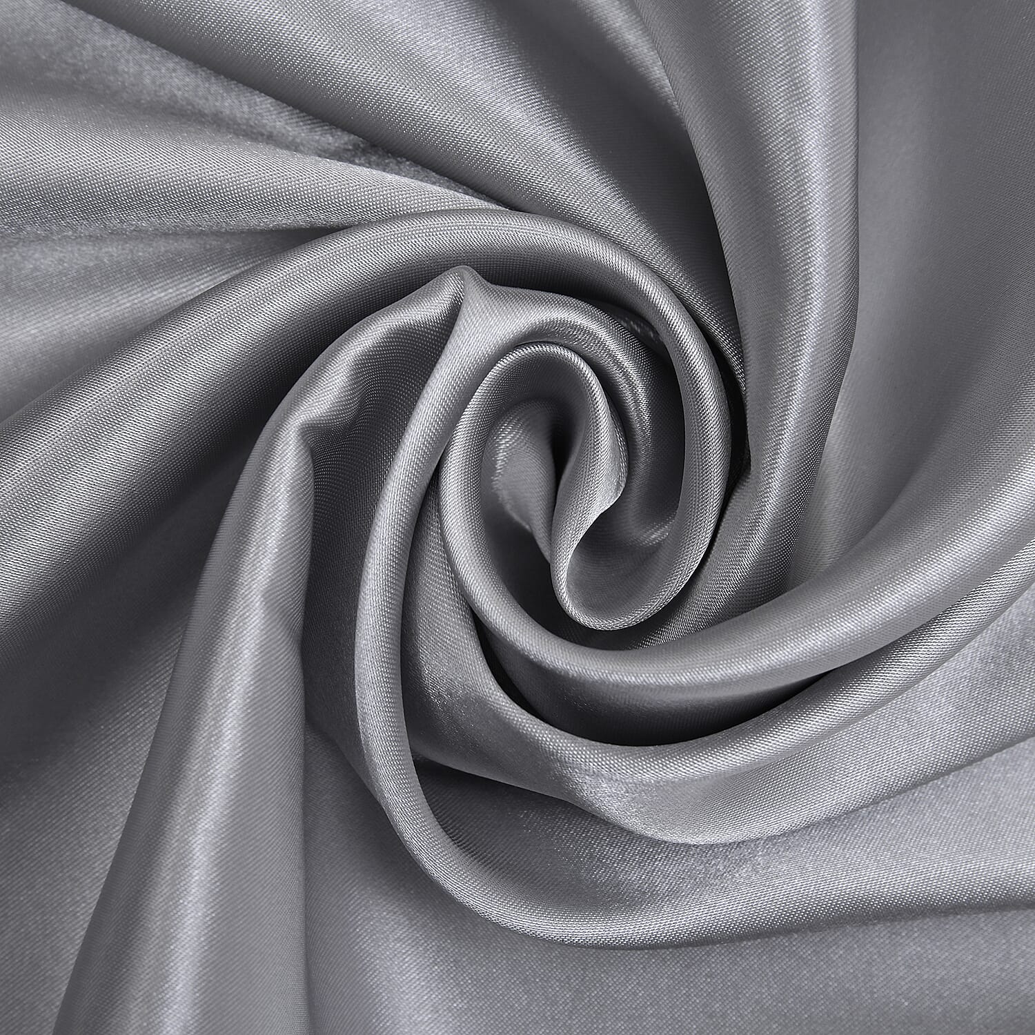 Homesmart Gray Solid 6pcs Satin Sheet Set - King (100% Microfiber)