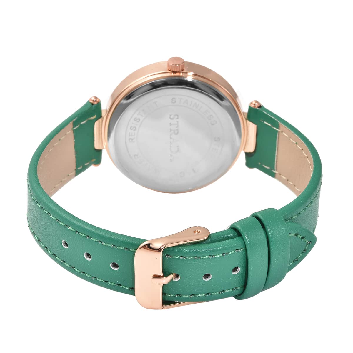 Strada Japanese Movement Watch with Green Vegan Leather Strap (34 mm) image number 5