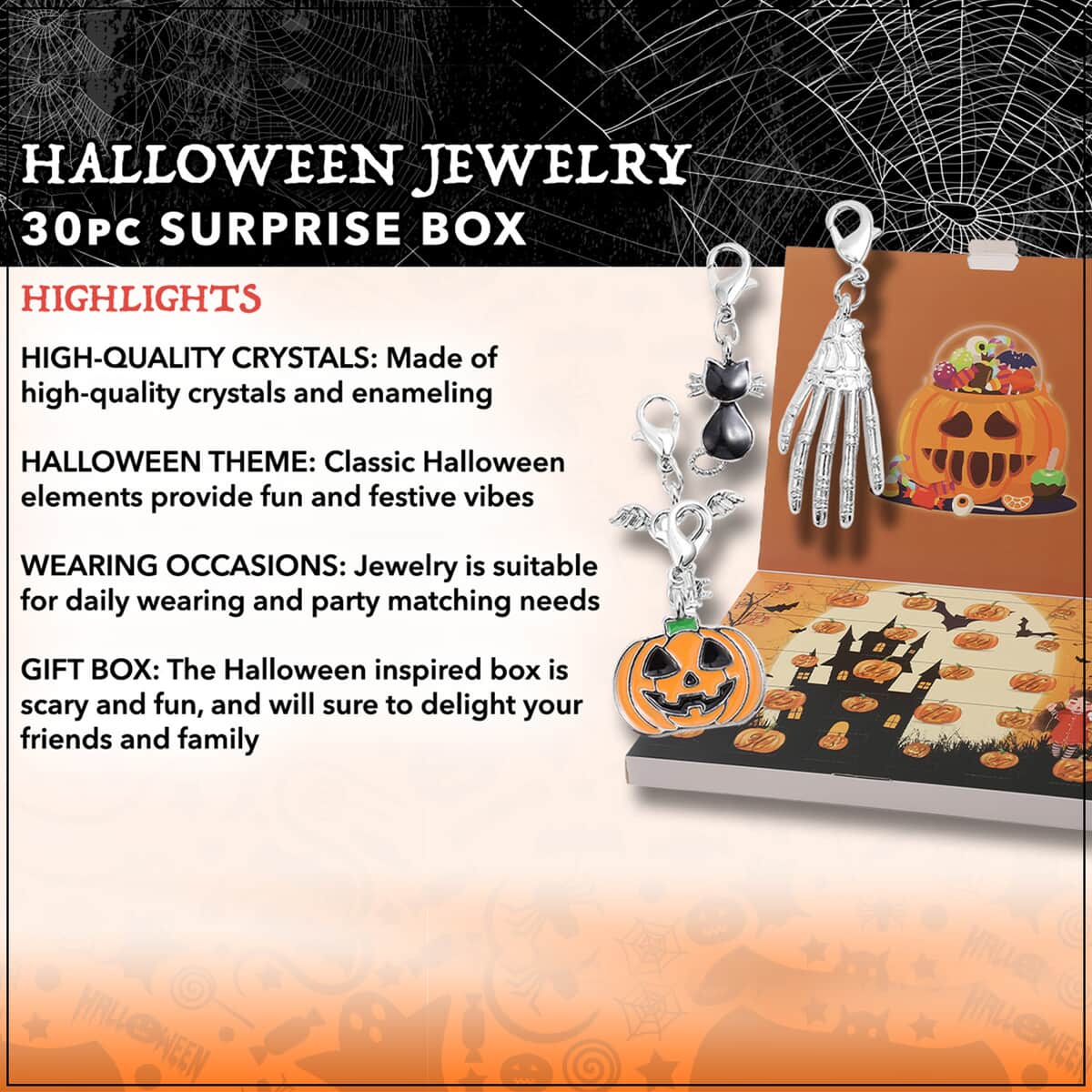 Set of 30 Jewelry 'Halloween Surprises' in Gift Box image number 2
