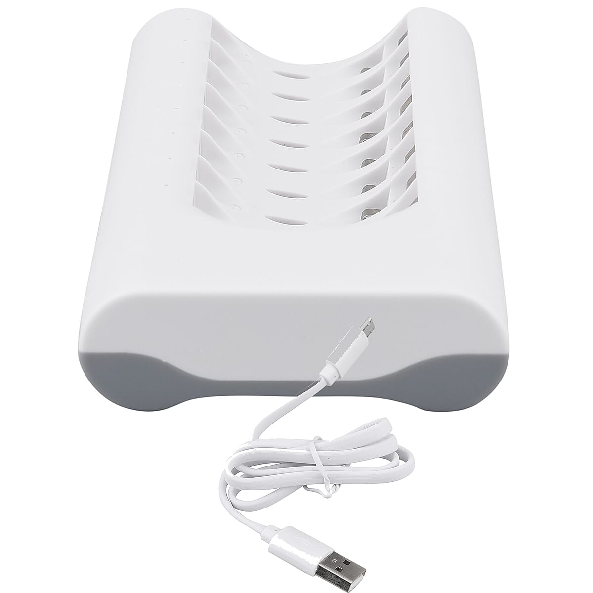 8-Slot USB Battery Charger with 8 Rechargeable Batteries image number 5