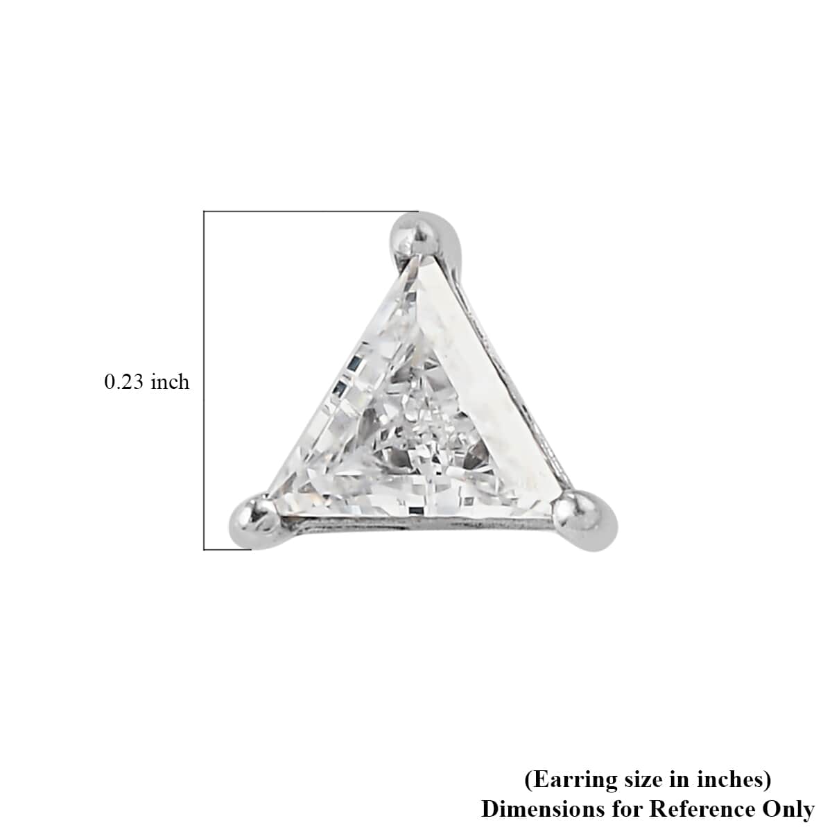 Lustro Stella Made with Finest CZ Stud Earrings in Platinum Over Sterling Silver 1.15 ctw image number 4