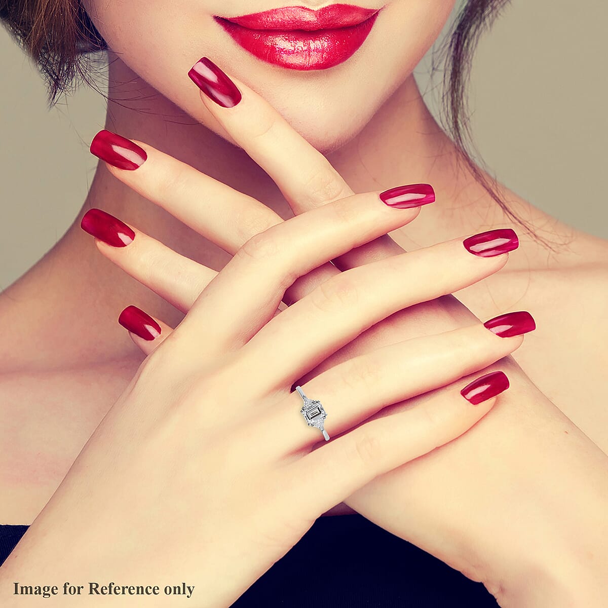 Lustro Stella Made with Finest CZ 3 Stone Ring in Platinum Over Sterling Silver (Size 7.0) 2.60 ctw image number 2