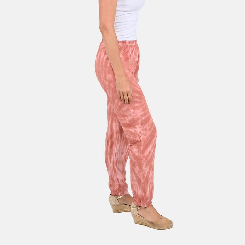 Tamsy Creamsicle Tie Dye Fleece Lounge Pant - L