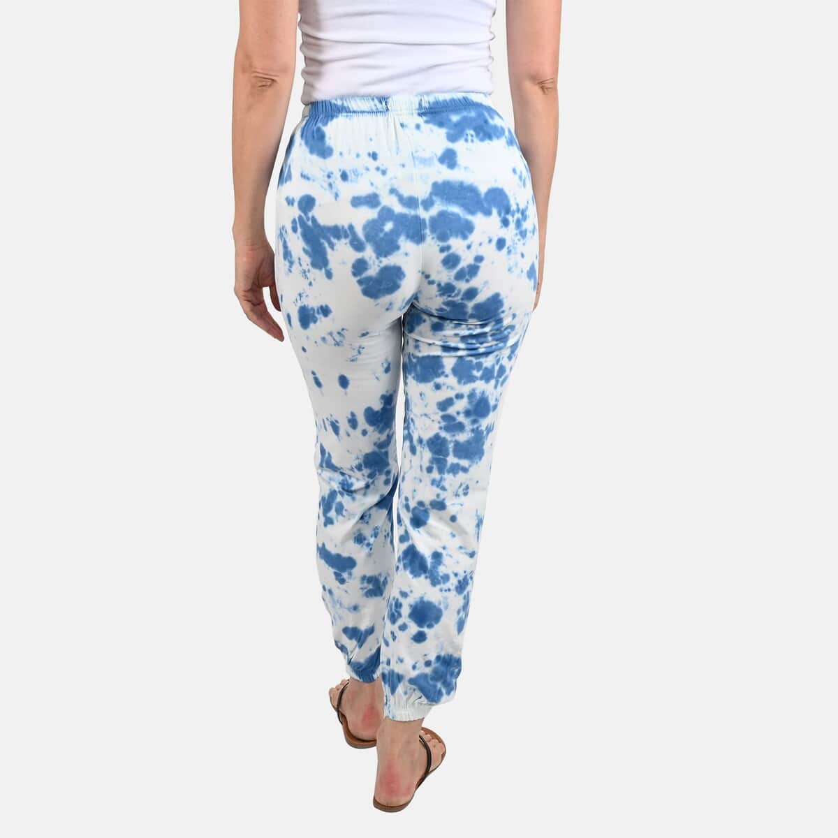 Tamsy Blueberry Tie Dye Fleece Lounge Pant - S image number 1