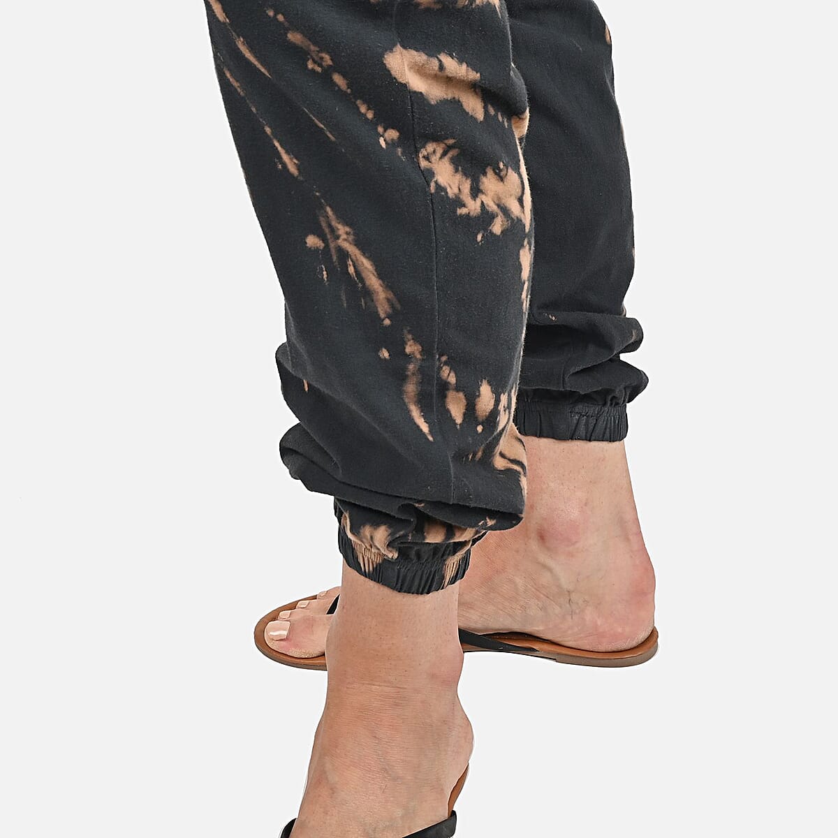 Tamsy Fudge Sundae Tie Dye Fleece Lounge Pant - 1X image number 4