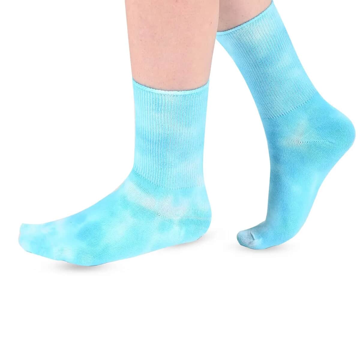 CATALOGUE Blue Tie Dye Socks - (Women's Size 6-10) image number 5