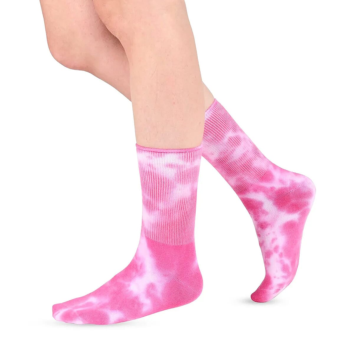 Catalogue Pink Tie Dye Socks - (Women's Size 6-10) image number 2