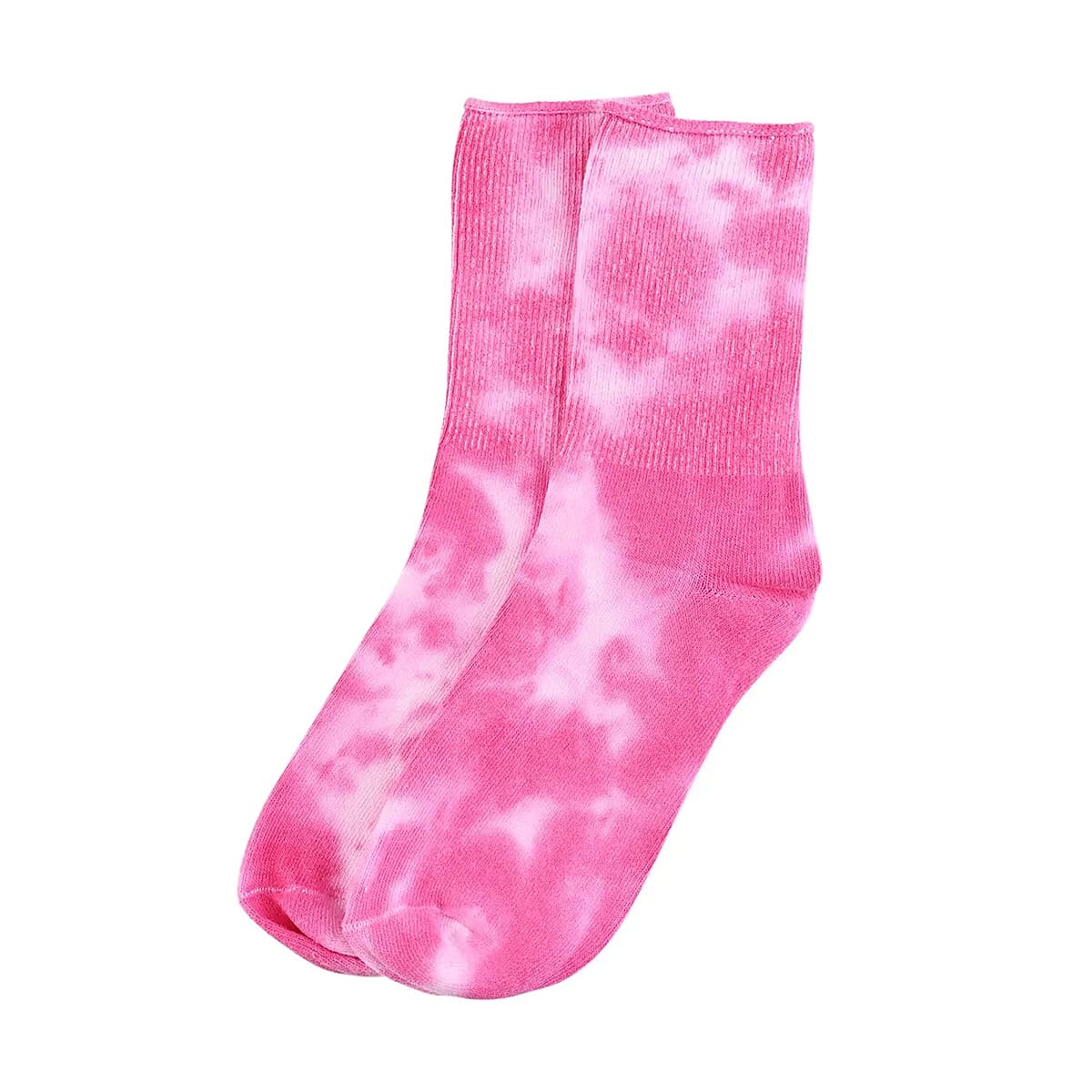 Catalogue Pink Tie Dye Socks - (Women's Size 6-10) image number 3