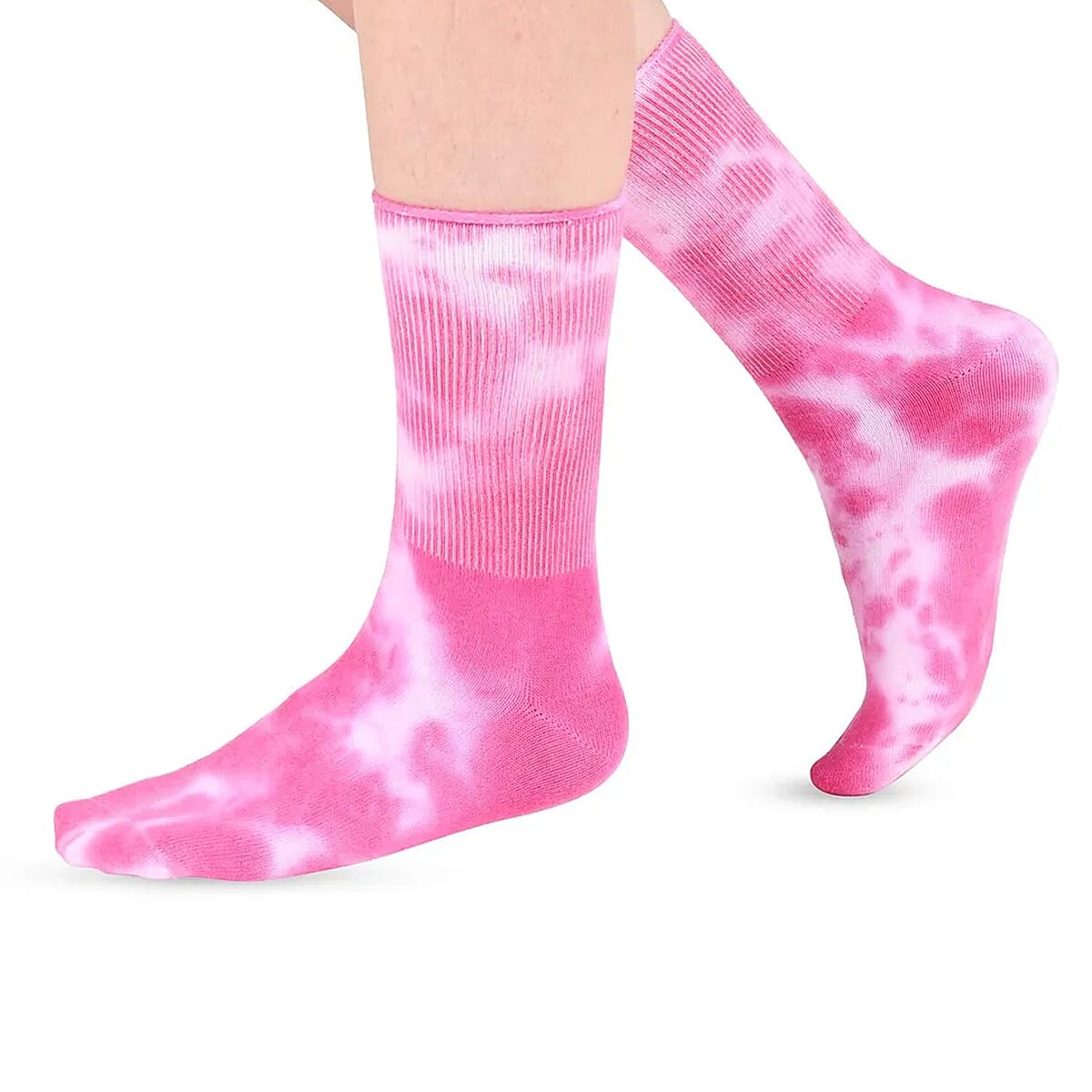 Catalogue Pink Tie Dye Socks - (Women's Size 6-10) image number 5