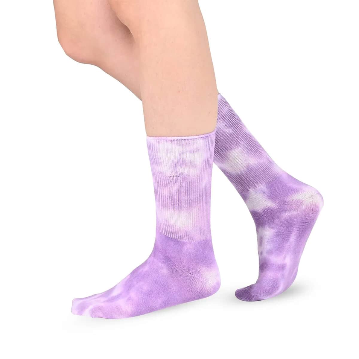 Catalogue Purple Tie Dye Socks - (Women's Size 6-10) image number 2