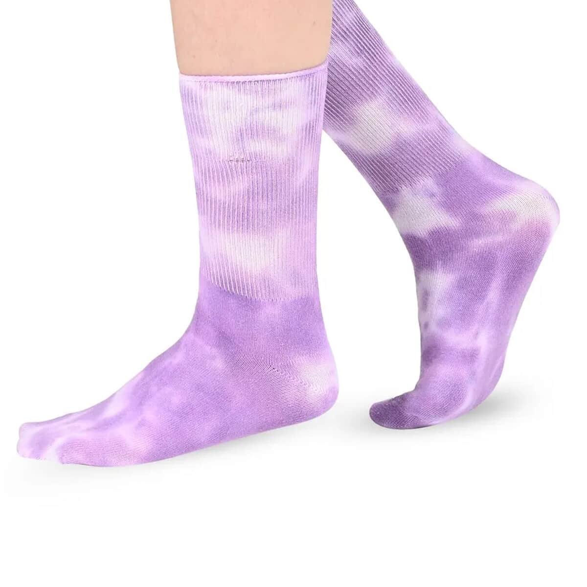 Catalogue Purple Tie Dye Socks - (Women's Size 6-10) image number 5