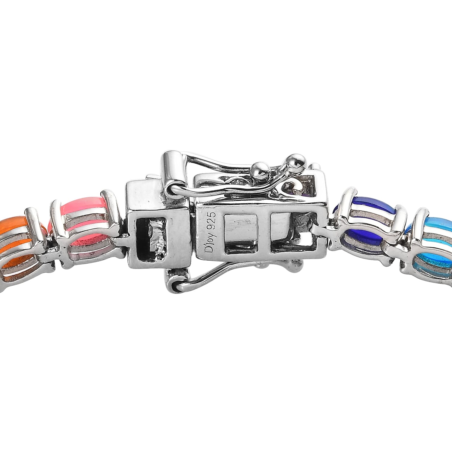Multi Welo Opal Tennis Bracelet in Platinum Over Sterling Silver (7.25 In) 5.60 ctw