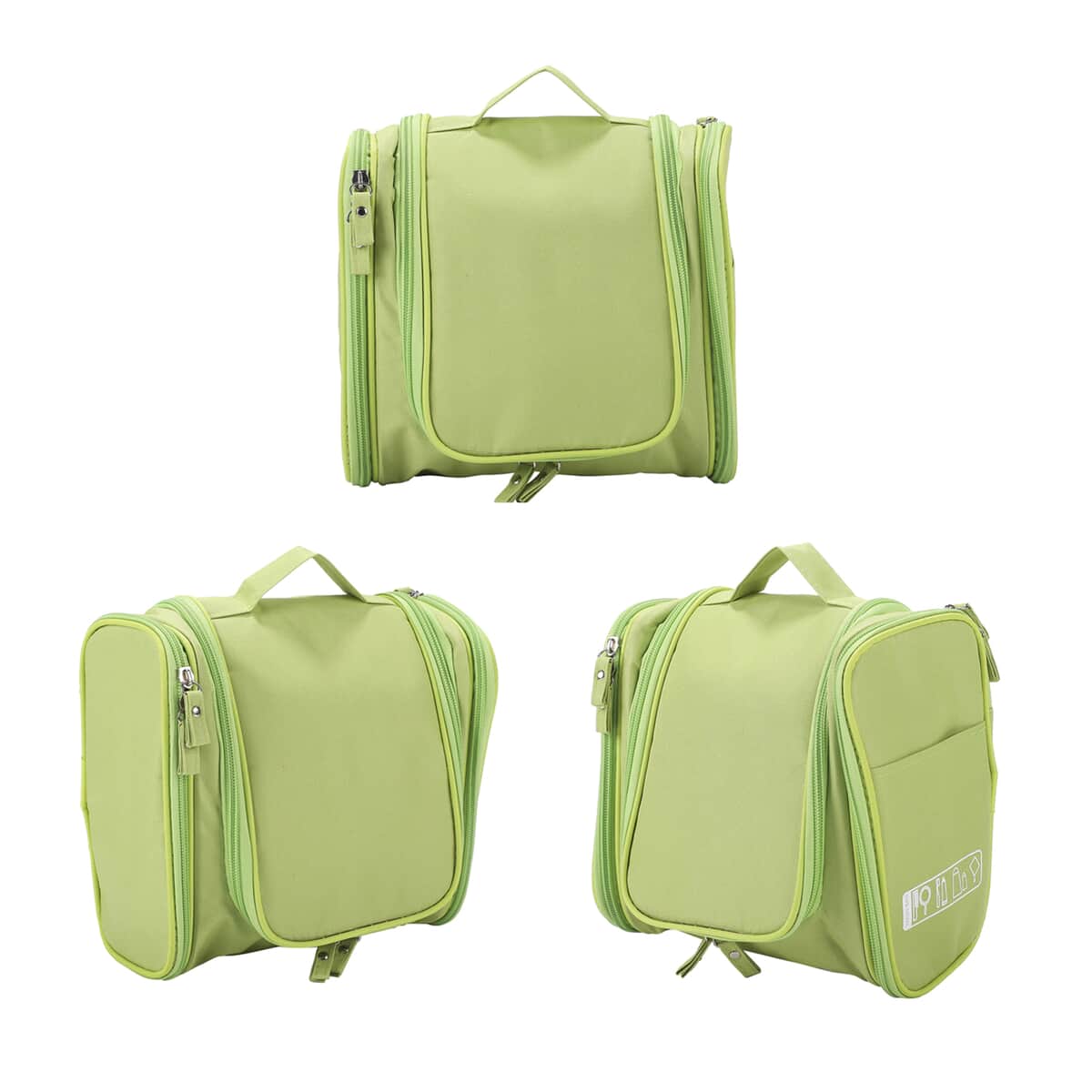 HOMESMART Green Travel Toiletry Bag (9.45"x9.84"x3.94") image number 2