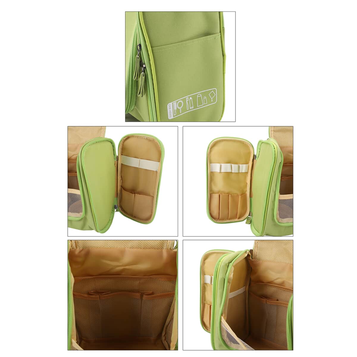 HOMESMART Green Travel Toiletry Bag (9.45"x9.84"x3.94") image number 3