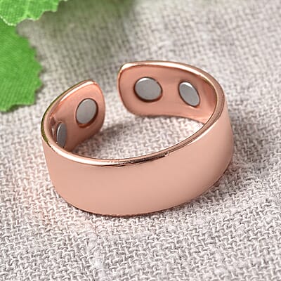 Magnetic By Design Adjustable Open Magnetic Ring in Rosetone