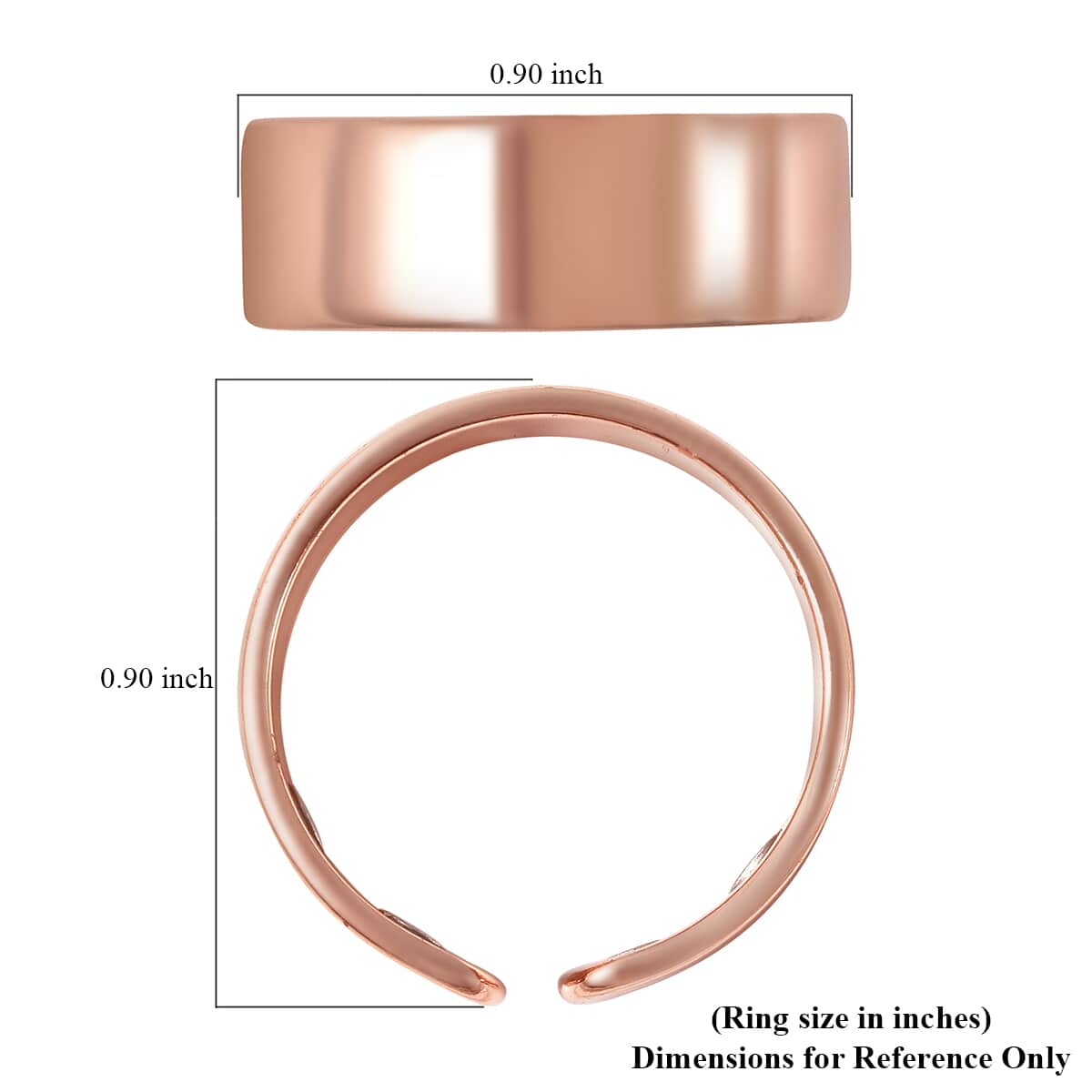 Adjustable Open Magnetic Ring in Rosetone image number 6