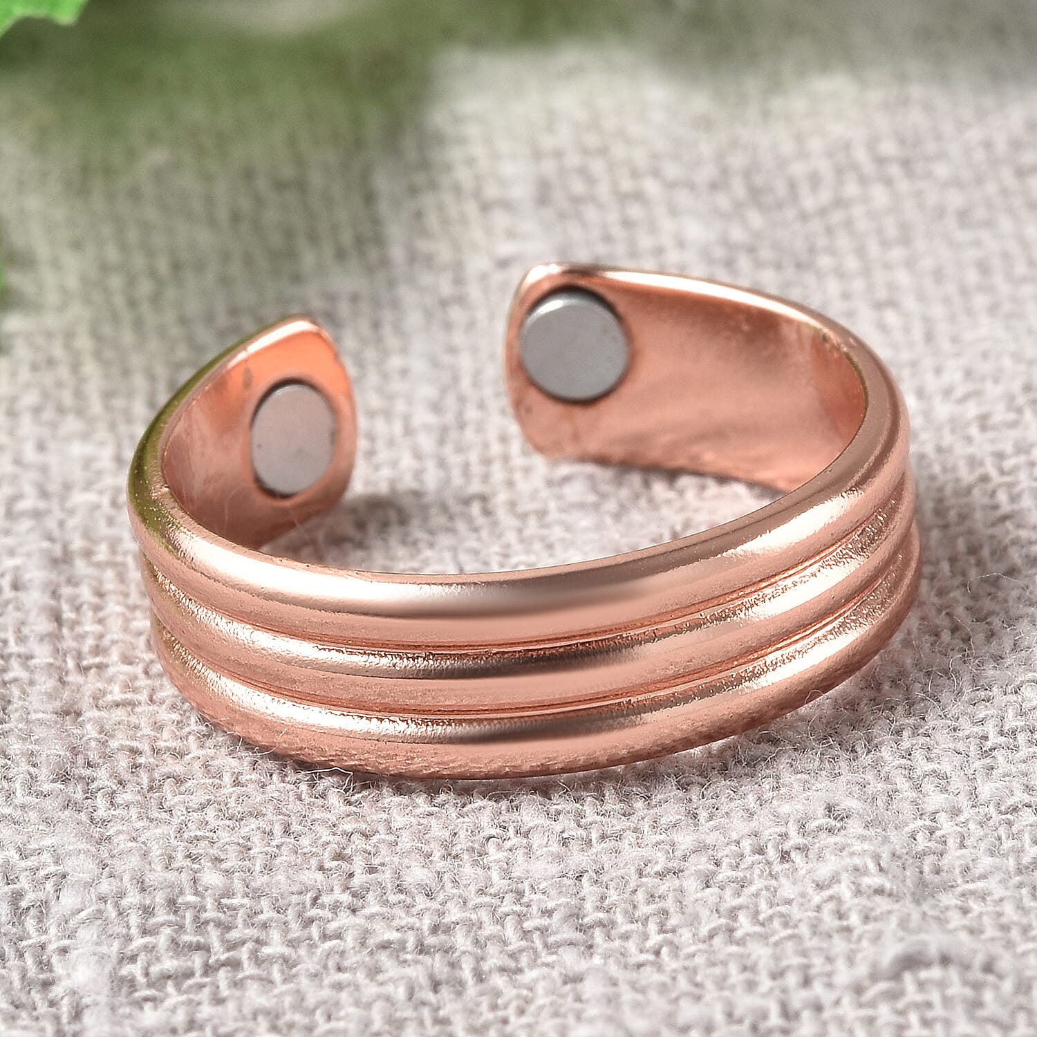Magnetic By Design Adjustable Open Magnetic Ring in Rosetone