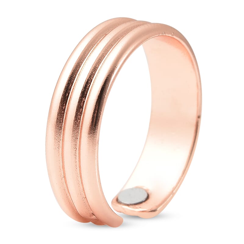 Magnetic By Design Adjustable Open Magnetic Ring in Rosetone