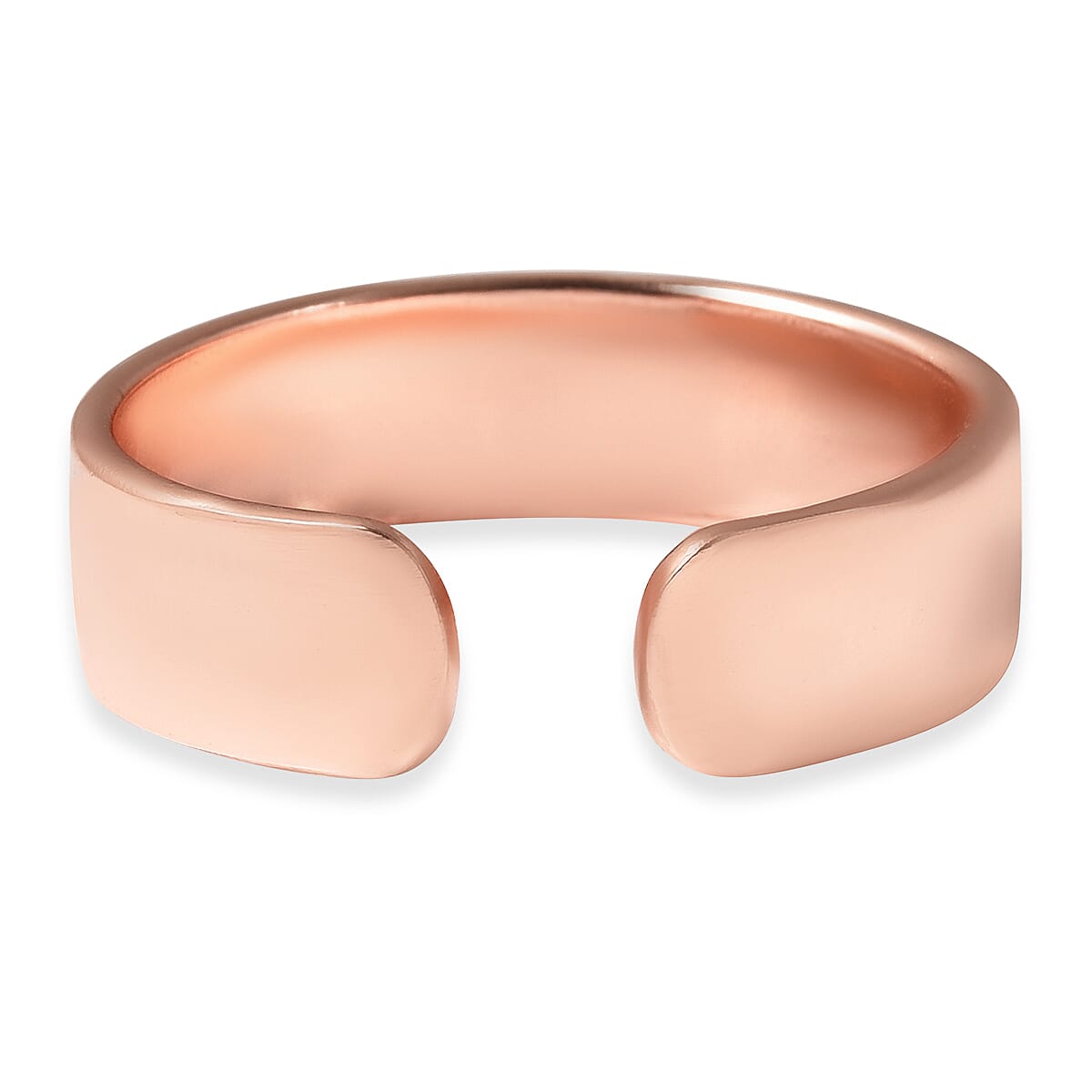 Magnetic By Design Jesus Engraved Adjustable Open Magnetic Ring in Rosetone
